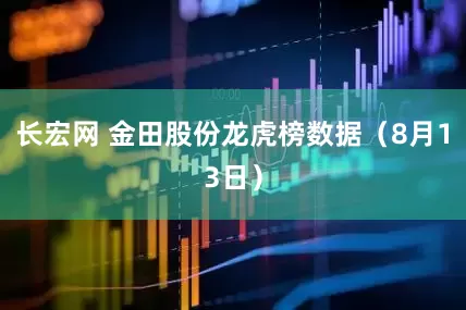 长宏网 金田股份龙虎榜数据（8月13日）